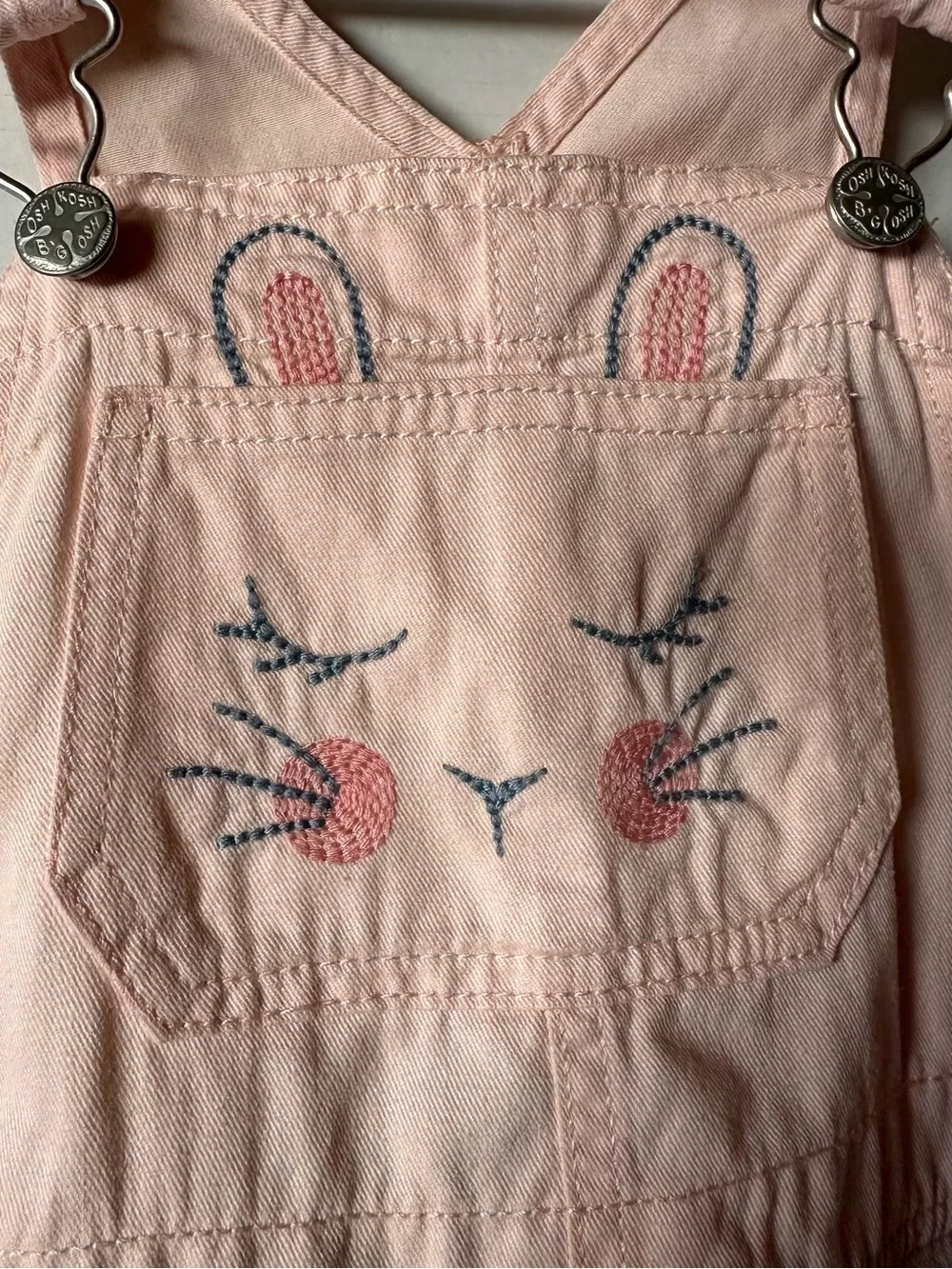 Toddler Pink Bunny Tulle Overall Dress